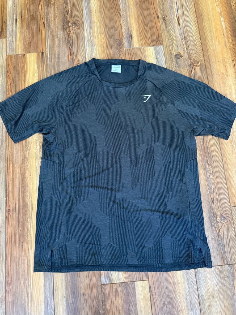 Gymshark Black Geometric Performance T-Shirt